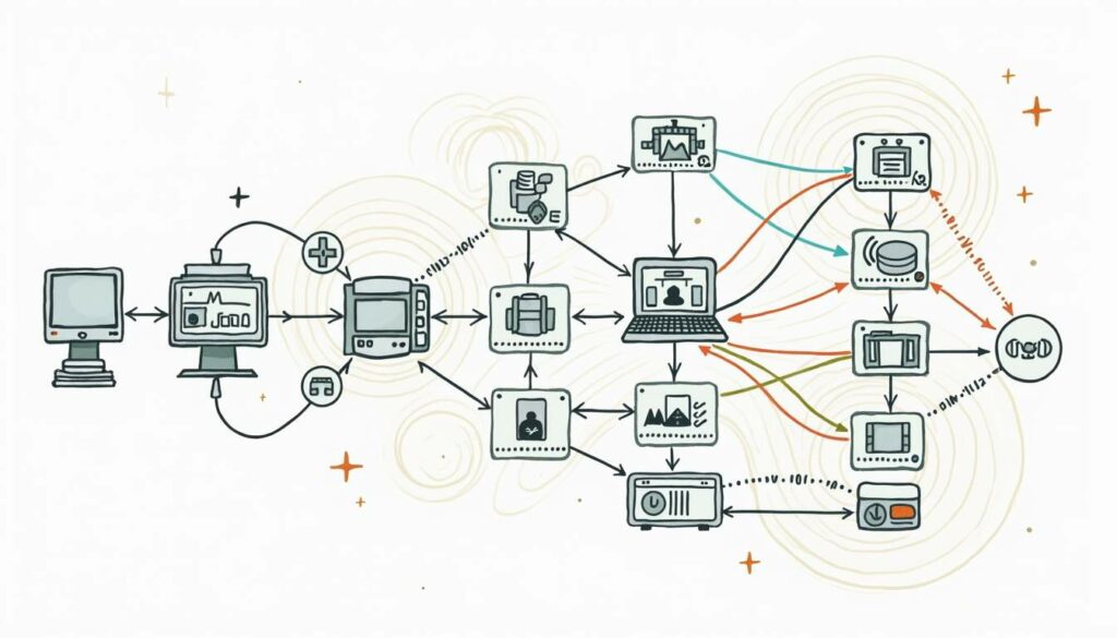 A detailed data flow diagram that visually represents the interactions between various components of a medical device