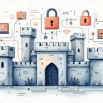 An abstract representation of a digital fortress being tested for vulnerabilities