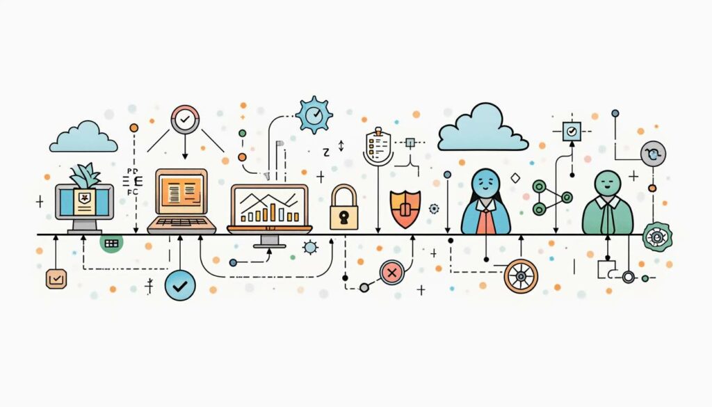 A secure software development lifecycle flowchart