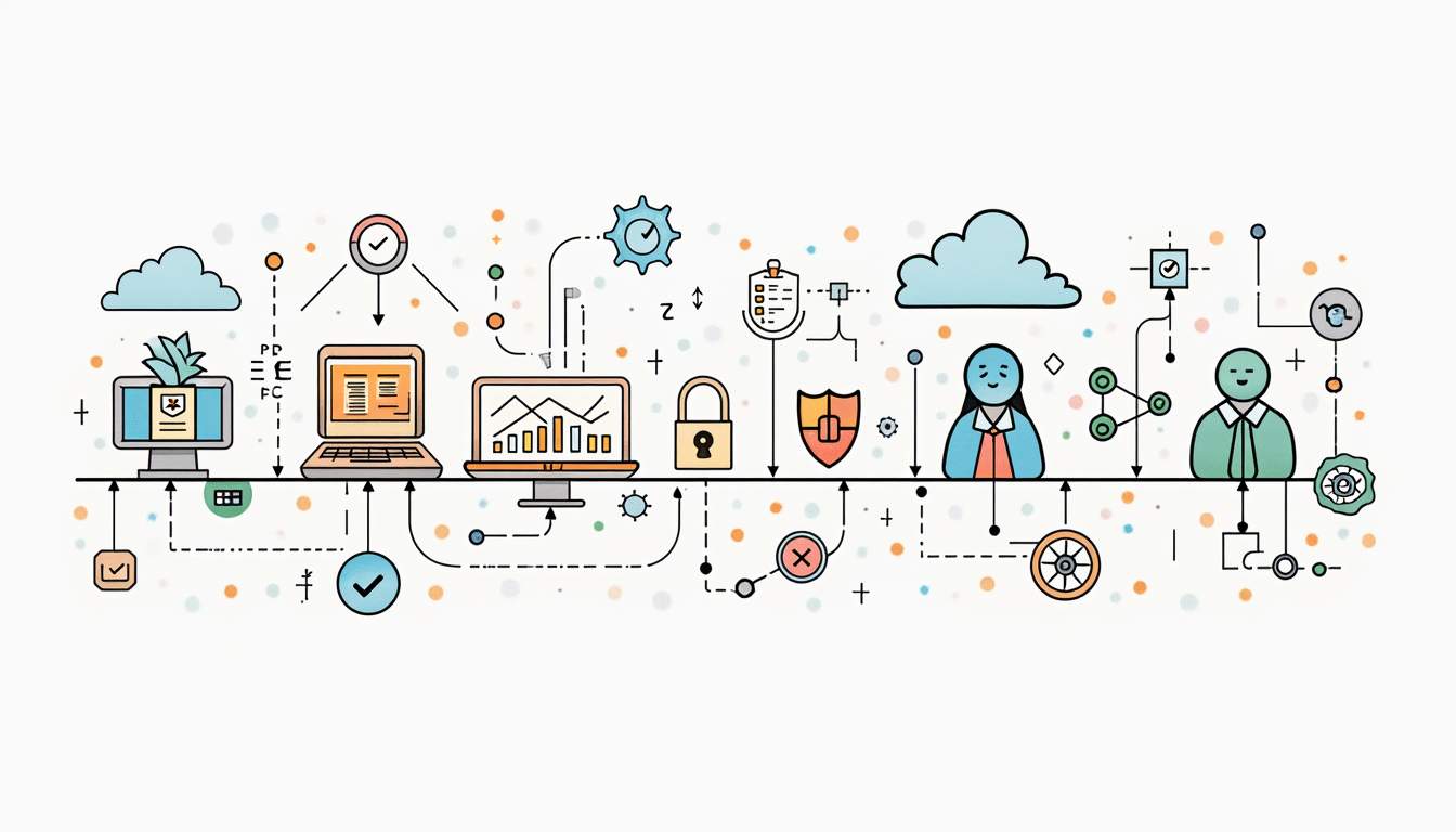 A secure software development lifecycle flowchart